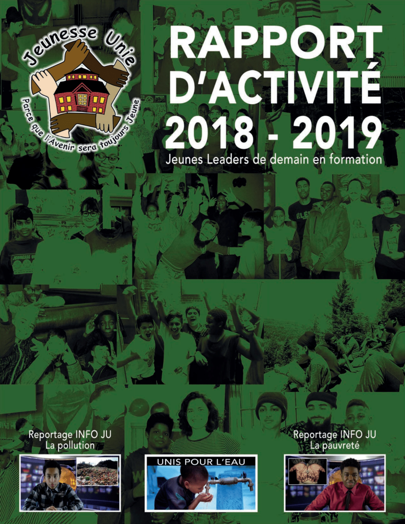 Couverture du rapport d'activité 2018-2019.